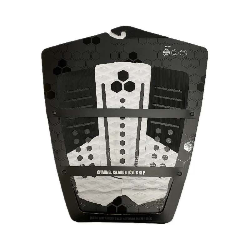 Surf pad for preventing slipping during tricks-  Channel Islands 50 / 50 Arch Traction Pad-Black/White