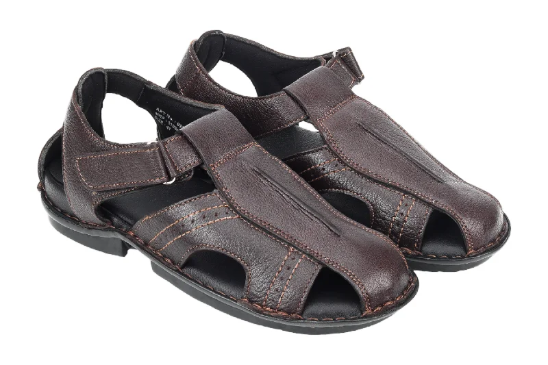 slip-on sandals for men-Gents leather Sandal 993261