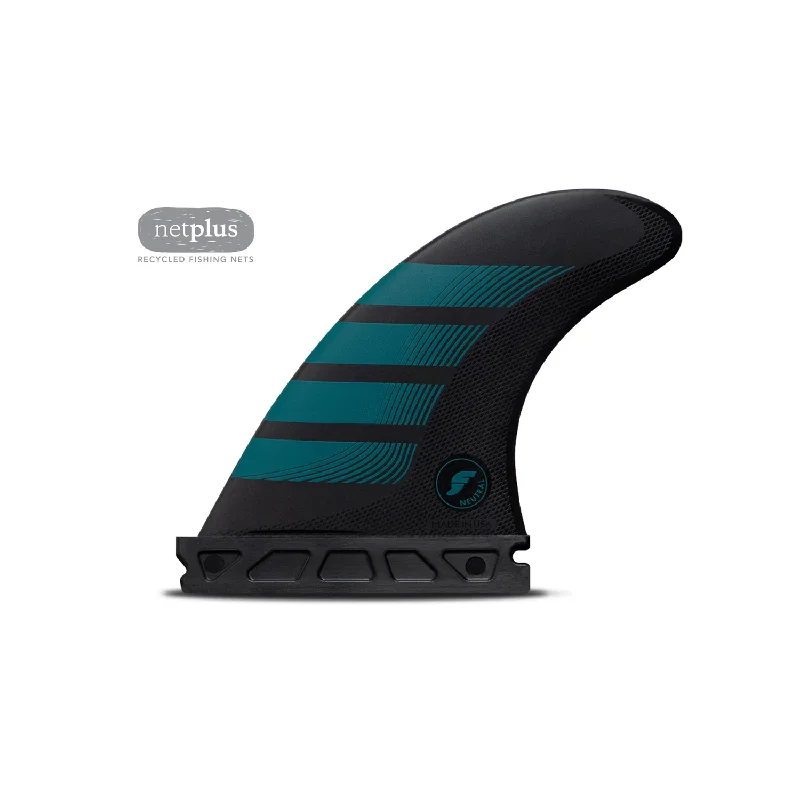 Lightweight surfboard pad for grip and style-FUTURES F4 ALPHA TRI S - CARBON/AQUA