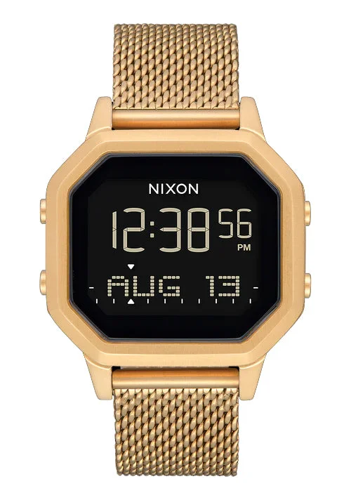 Surfboards designed for greater control-Nixon Siren Milanese All Gold Watch