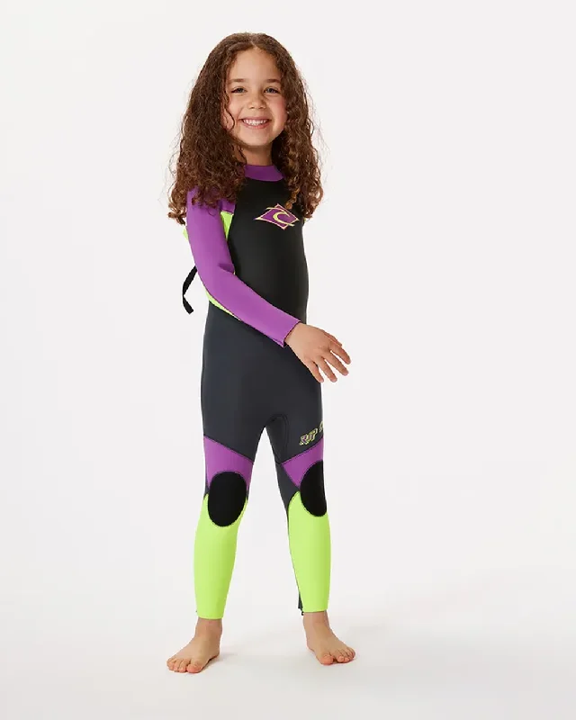 Flexible wetsuits for maximum comfort underwater-Groms Omega 3/2 Back Zip Fullsuit Wetsuit