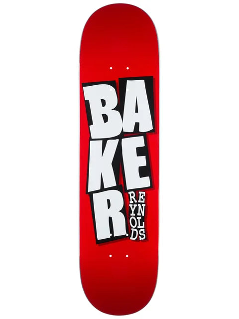 Performance surfboards for mastering advanced techniques-Baker Andrew Renyolds Stacked Red Deck 8.0