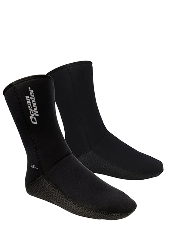 Surf wetsuits with eco-friendly materials-Ocean Hunter Plush 2mm Neoprene Socks