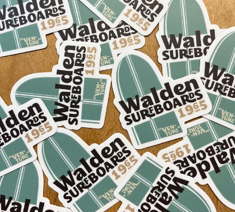 Tri-fin surfboard fins for versatile riding-Walden 1965 sticker pack