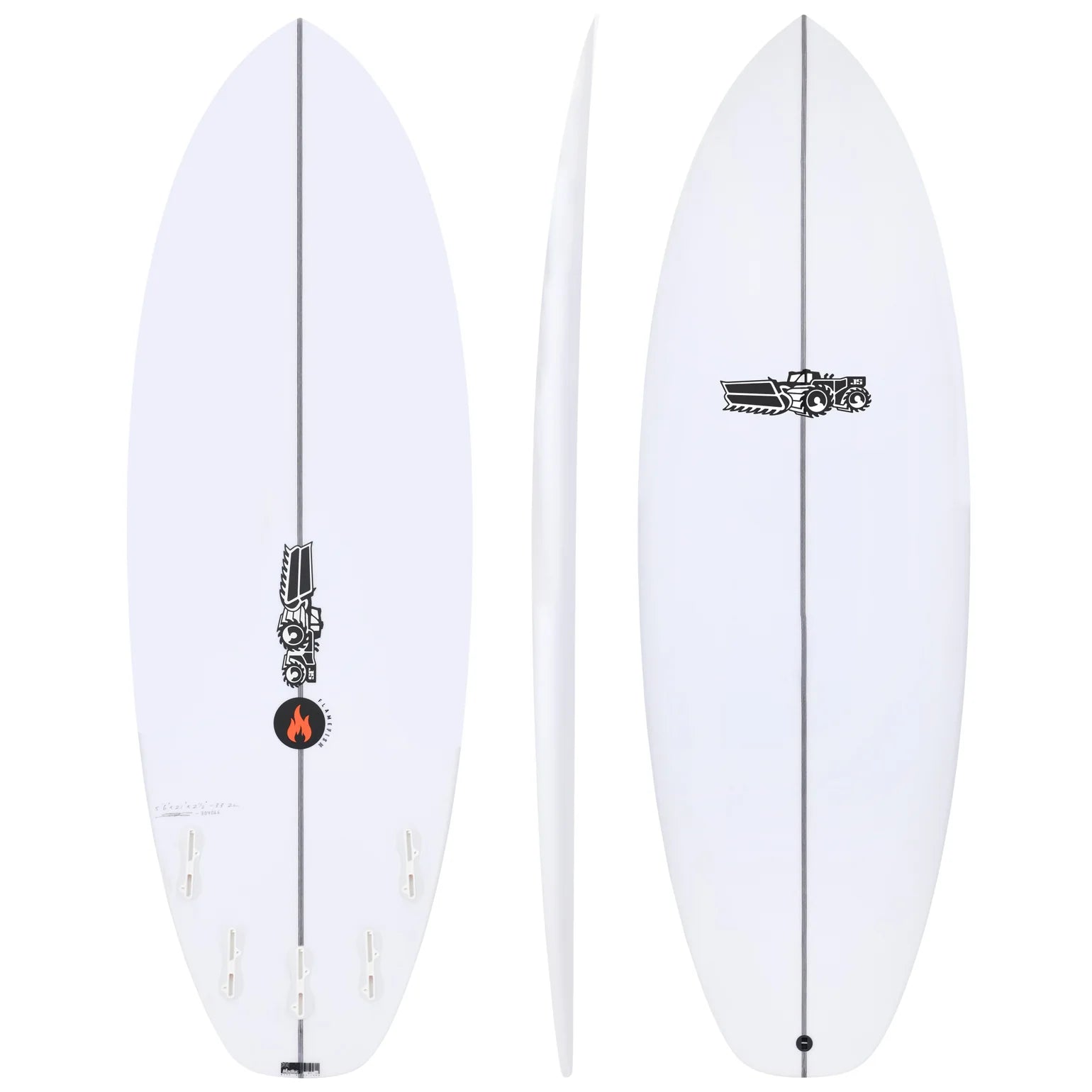 Surfboards for smooth paddling and wave entry-JS Flame Fish