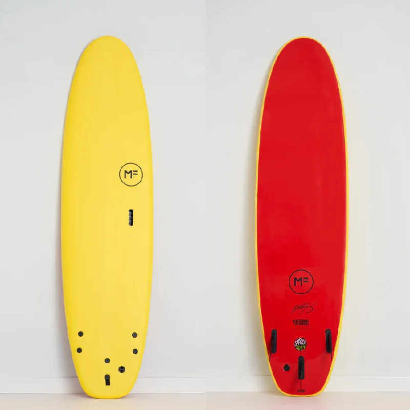 Speed-oriented surfboards for faster rides-MICK FANNING BEASTIE SUPER SOFT 7'6" SUNSHINE/RED 55L