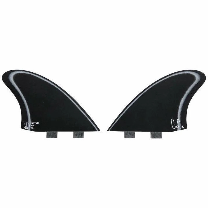 Captain Fin Co Christenson Twin Keel Especial - Black/White (FCS)