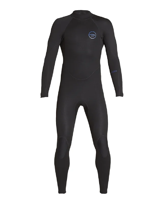 Youth wetsuits for children’s water activities-Axis 3/2mm Flatlock Back Zip Fullsuit