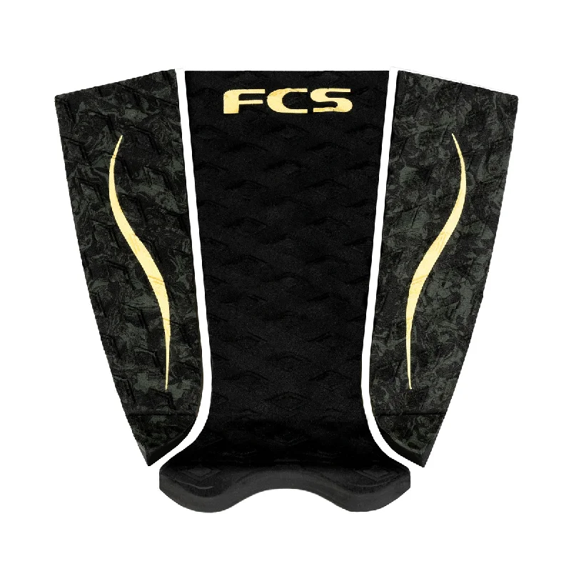 Durable surf pads for long-lasting use-  FCS Carissa Moore Traction Pad-Black/Gold