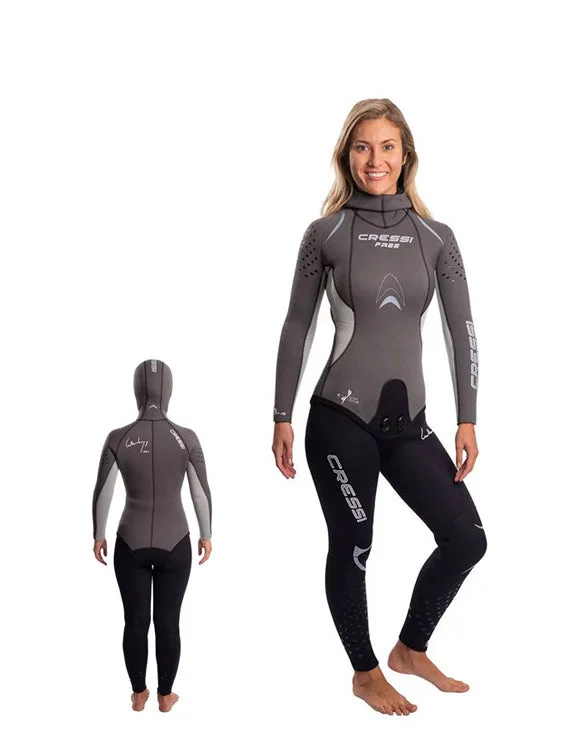 Wetsuits with zippers for easy entry and exit-Cressi Free 5mm Freediving Wetsuit Ladies - Size XXS & XS