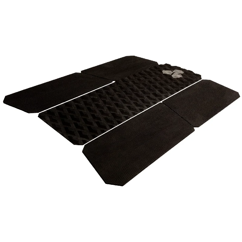 Surf pad with extra cushioning for long rides-  Channel Islands Flux 5 Piece Front Traction Pad-Black