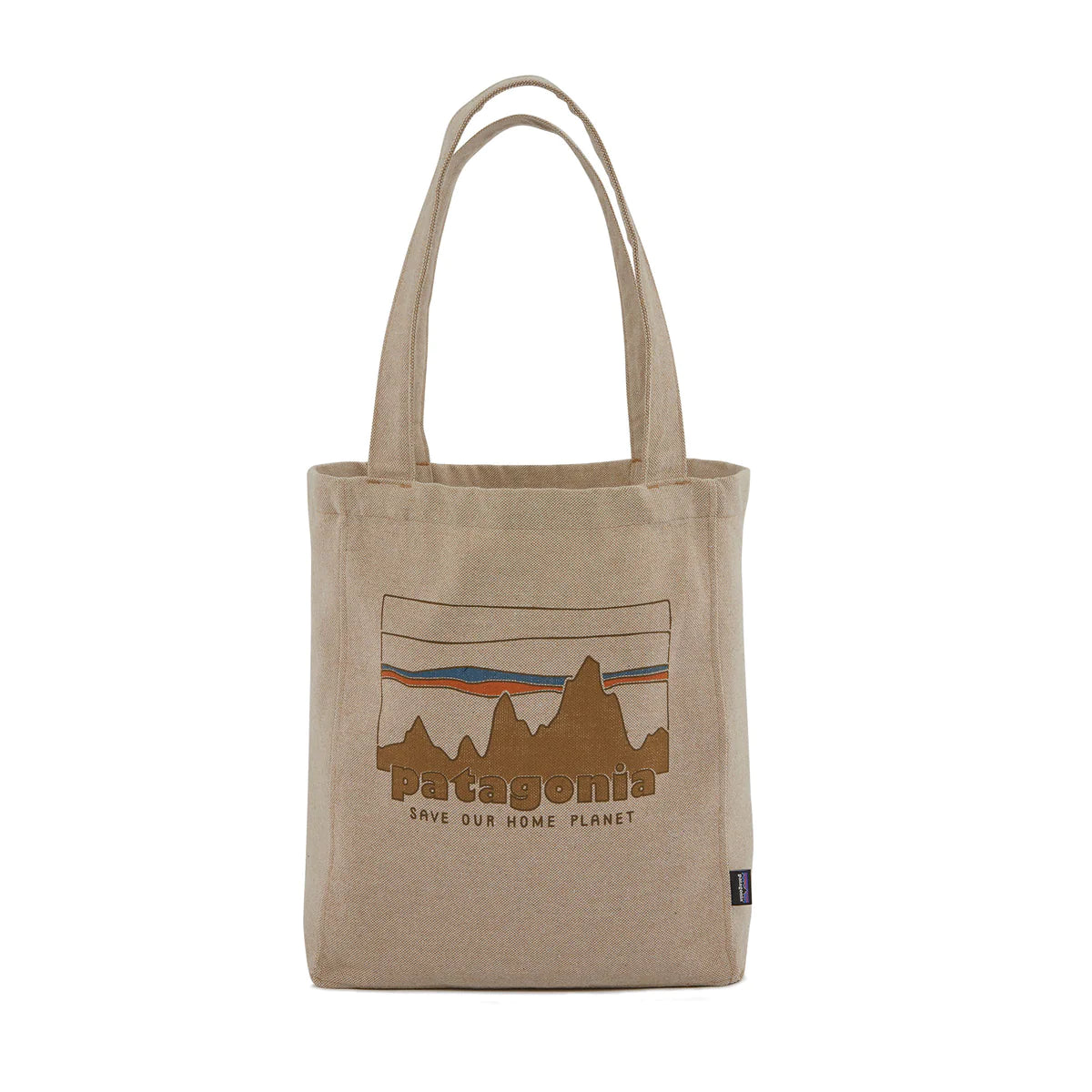 Surfboard tool for fin tightening and adjustment-PATAGONIA RECYCLED MARKET TOTE - '73 SKYLINE: CLASSIC TAN