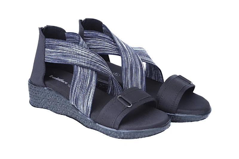 comfortable flip flops-Ladies Gladiator Flat Sandal 90208