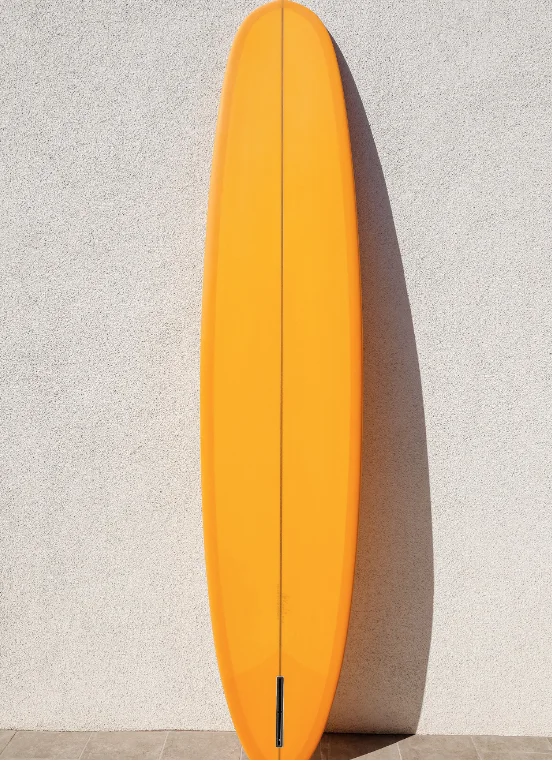 Shortboards for quick reactions and tricks-KRIS HALL | HAIRCUT 9’7” CORAL PEACH LONGBOARD