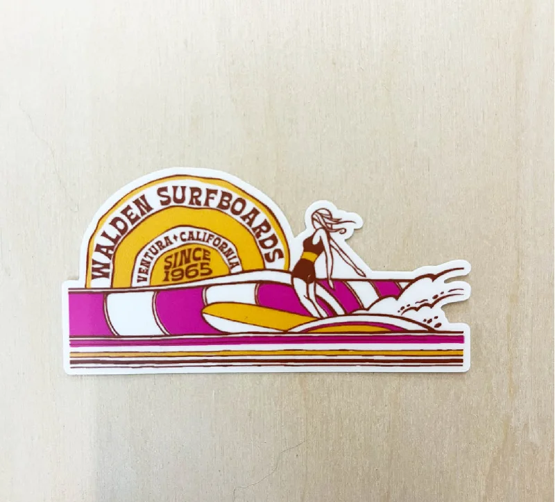 Strong surfboard fins for heavy surfers-Girl in the curl sticker