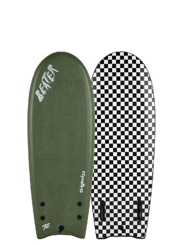 Universal surf fins for different board types-Beater 54" Orginal Twin Fin Miltary Green Surfboard