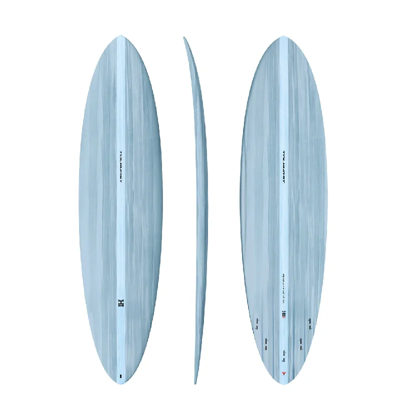 Surfboards for beginner to intermediate progression-HARLEY INGLEBY | TOLHURST MID 6 THUNDERBOLT RED - LIGHT BLUE 7'6" 47.9L FCS II