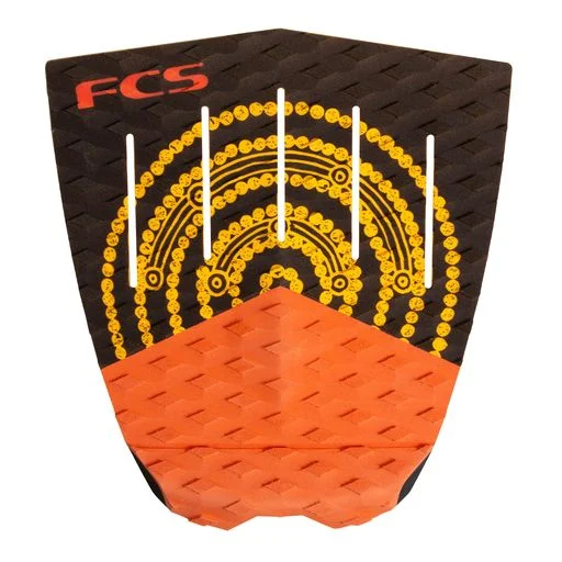 Surfboard traction pad with extra hold for advanced riders-FCS Otis Carey ECO Traction Pad-Morning Sun