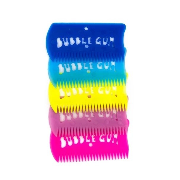 Surfboard tail protectors for added durability-BUBBLE GUM WAX COMB