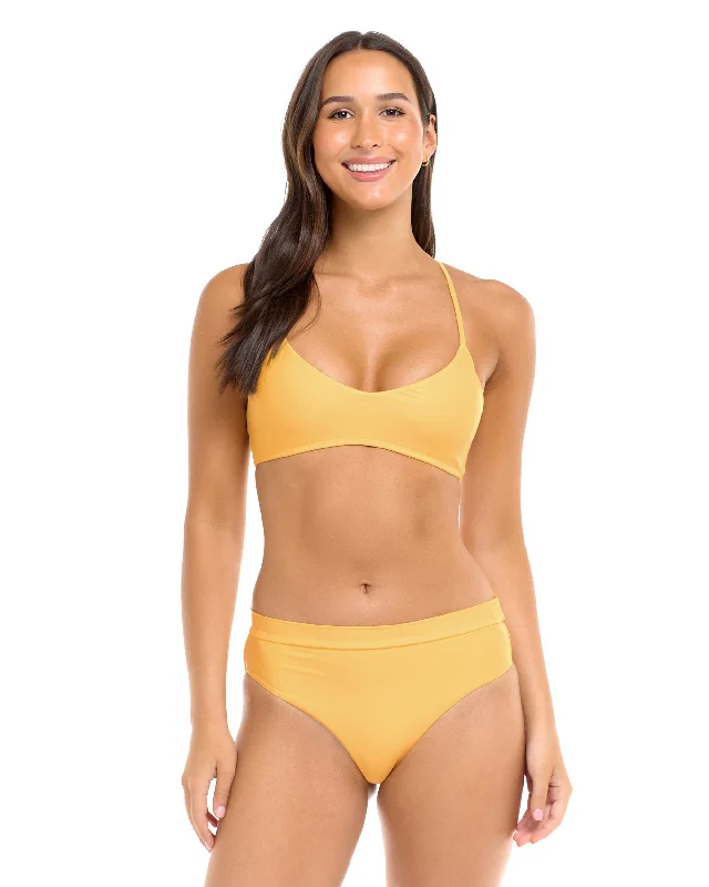 Stylish and functional surf apparel for youth-Smoothies Alani Bikini Top - Canary