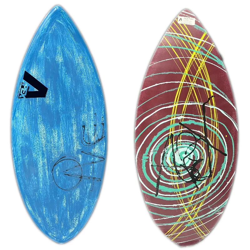 Surfboards for aggressive turns and maneuvers-51" Apex Avac Skimboard Blue