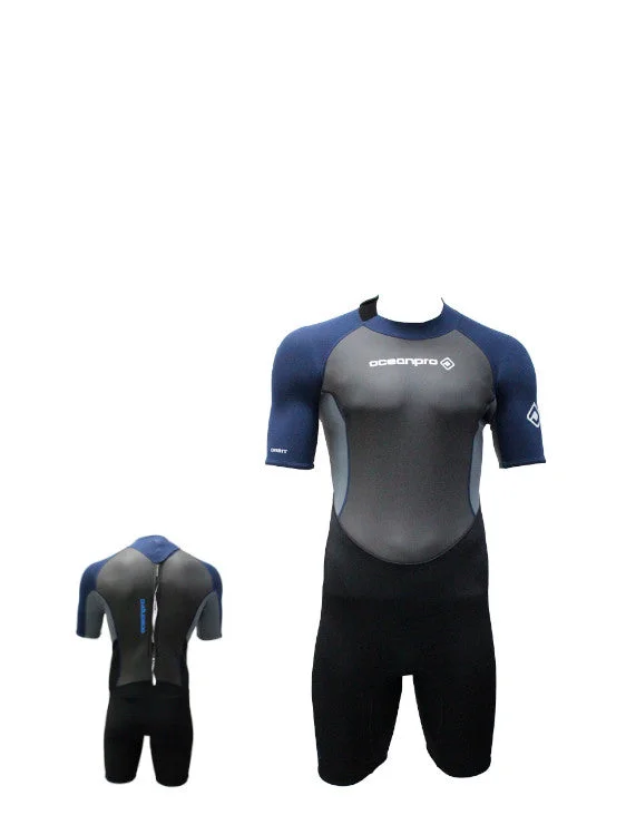 Eco-friendly wetsuits made from sustainable materials-Ocean Pro Orbit 3mm Shortie Wetsuit Mens