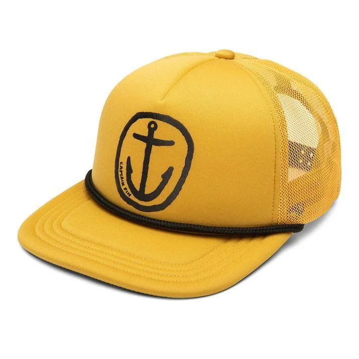 Captain Fin Co Nuevo Anchor Trucker Cap Mustard