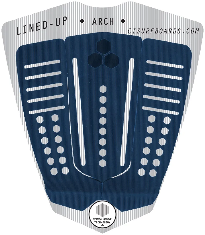 Surf traction pad for better grip on slippery boards-  Channel Islands Lined Up Arch Traction Pad-Blue