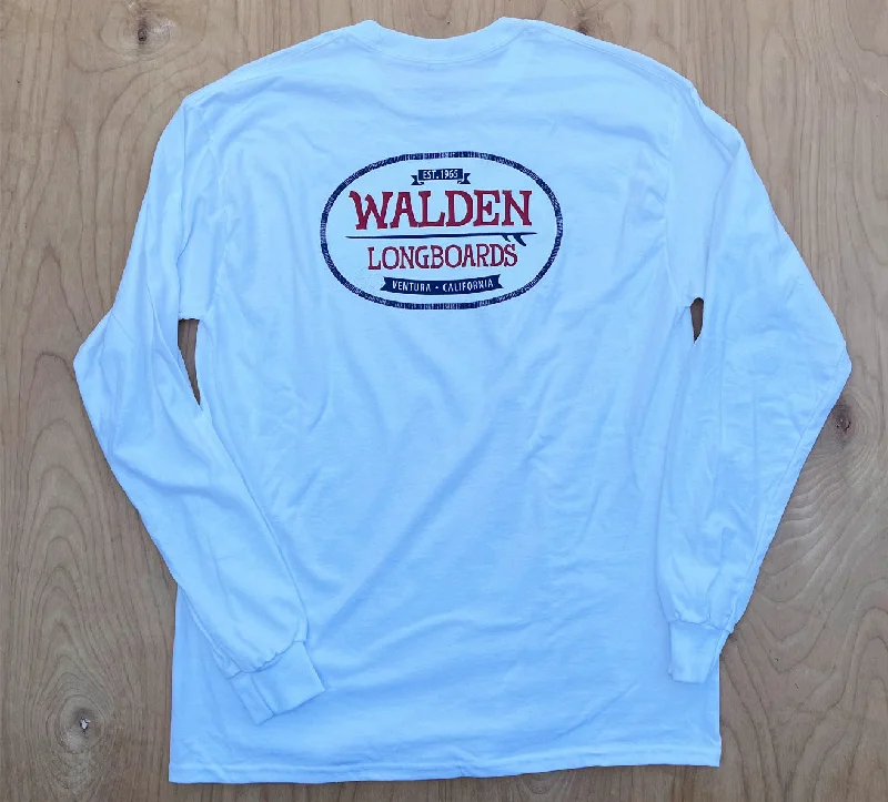 Tri-fin set for easy wave navigation-Walden Patch L/S white