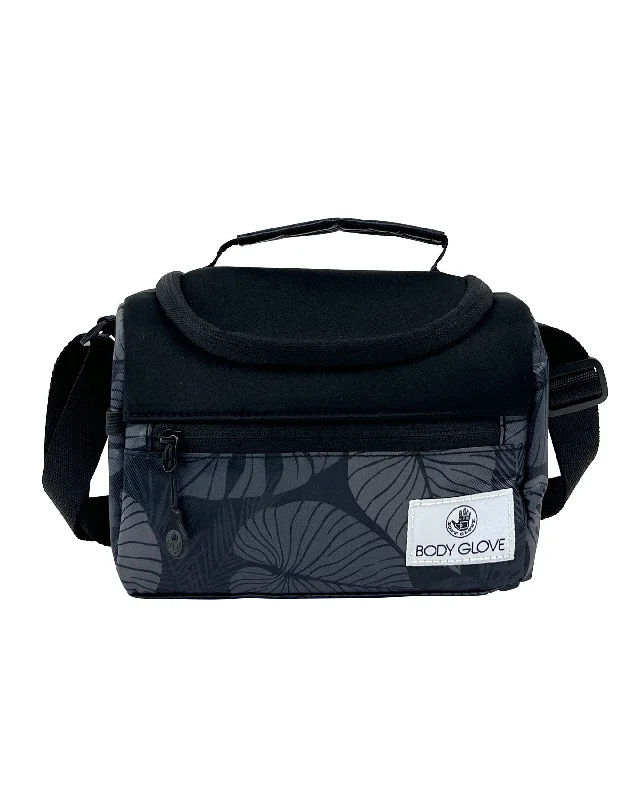 Surf clothing for the ultimate wave rider-Zip Top Lunch Tote - Black