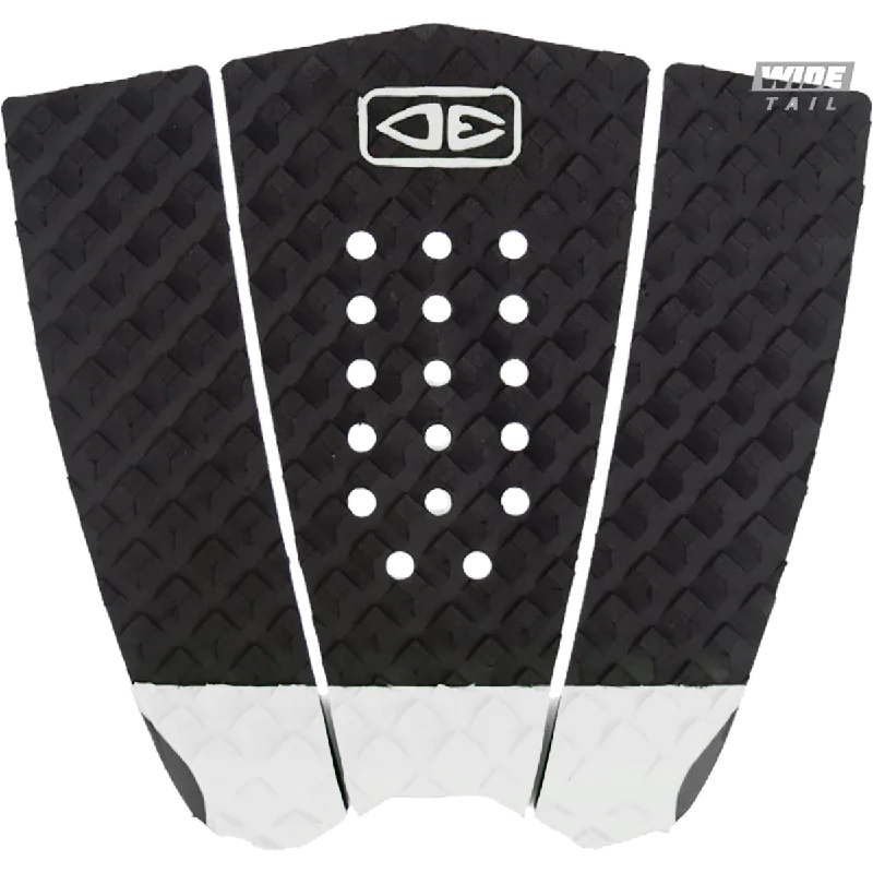 Comfort-fit surf pads for easy wear-  O&E Ocean & Earth Simple Jack Hybrid Wide Tail Pad Black/White