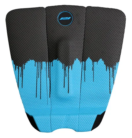 Double-layer surf pad for enhanced comfort-  Pro-Lite Drip Traction Pad-Black/Cyan