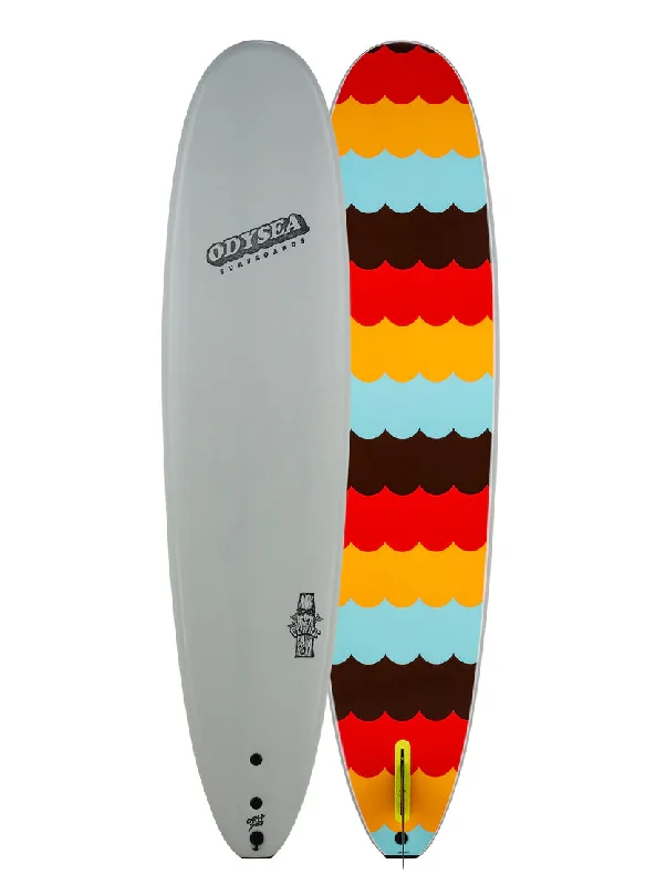 Surfboards for a balanced and smooth surf experience-Odysea 8'0" Plank Single Cool Grey