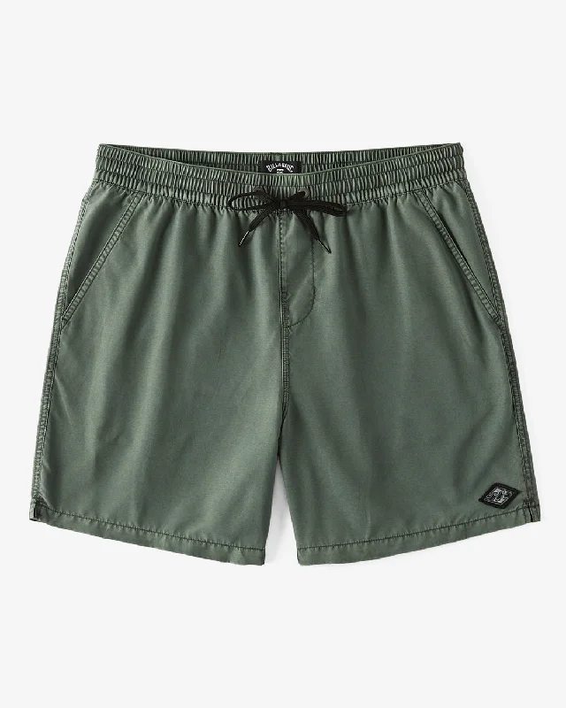 UV-resistant surf clothing for sun protection-All Day Overdyed Layback 17" Elastic Waist Shorts