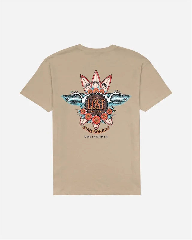 Top-rated longboards for cruising-Lost Wave Addict s/s Tee - Sand