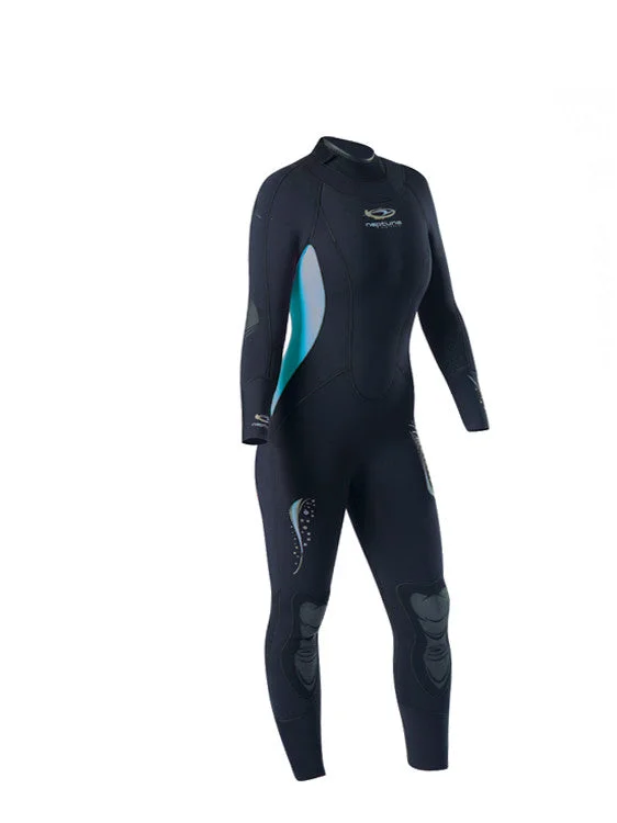 Women’s wetsuits for tropical water conditions-Neptune Amulette 7/5 mm. Women's Wetsuit